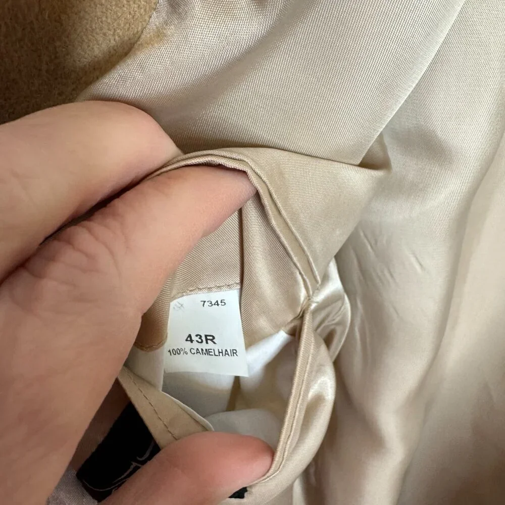 Jos A Bank CamelHair 2 Button Suit Jacket Tan size 43 R